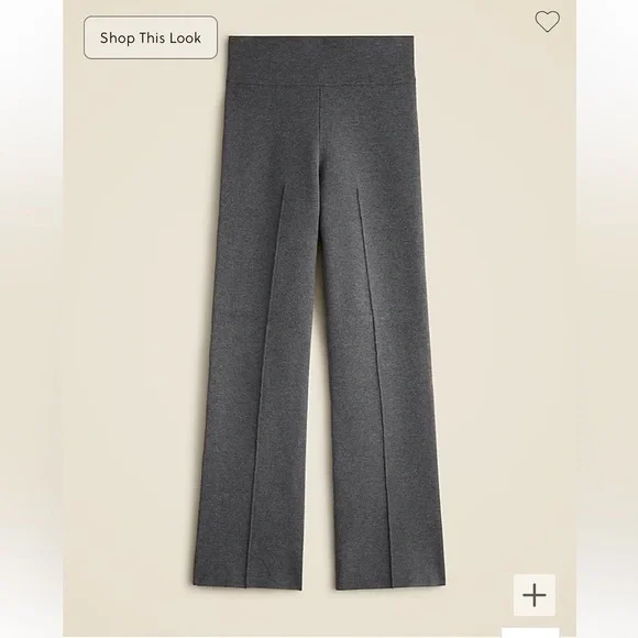 NWOT j crew heather charcoal Delaney kickout sweater pant - Picture 6 of 7